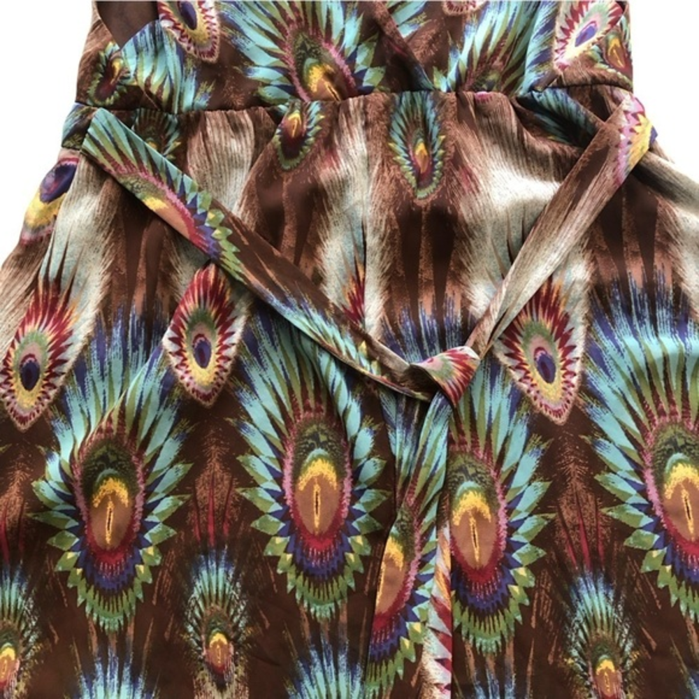 3/$15 Charlotte Russe dress M Sleeveless V Neck Y2K Babydoll‎ Retro Multicolour